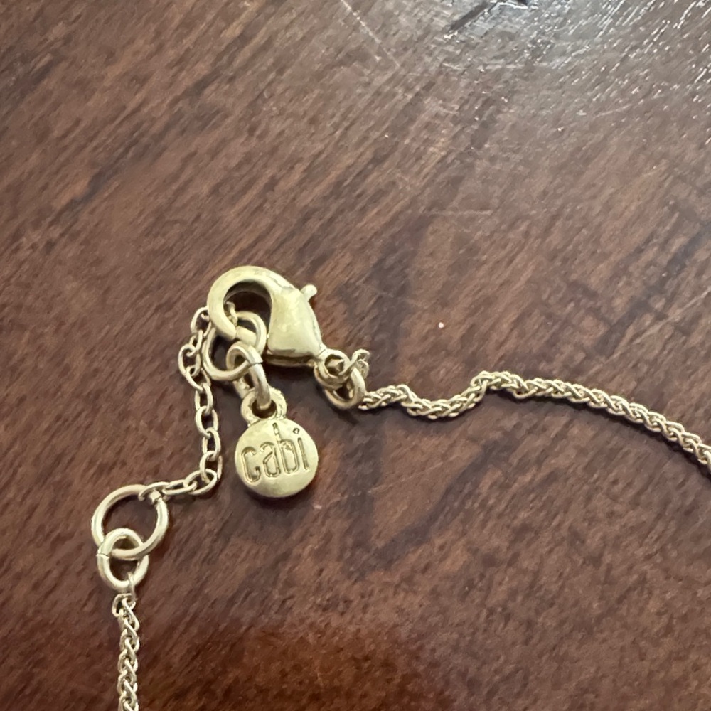 NWOT CAbi Gold and Crystal Coin Pendant Necklace 20 inch length - Picture 5 of 6
